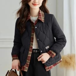 Autumn Winter Women stitching Fake two Jacket New Fashion Cotton Padded Jacket Parka Female light Loose Warm Snow Wear Coats