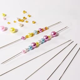 50pcs Thin Metal Beading Needles for Beads Threading String Tambour/Jewelry Bracelet Necklace Making Pins Cord Tools Pins DIY