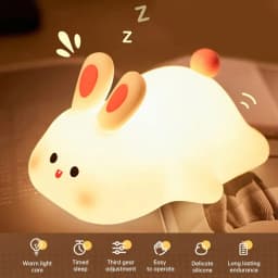Cute Duck Night Light LED Squishy Fun Novelty Animal Touch Night Lamp 3 Level Dimmable Nursery Nightlight for Kids Baby Gifts