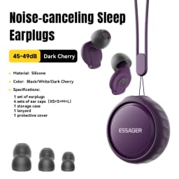 Essager Silicone EarPlugs for Sleeping Noise Cancelling Reusable Ear Plug Hearing Protection Ear Plugs for Study Work Sleep