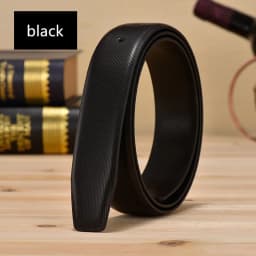 Genuine Leather Belt for Men Smooth Bule Waist Belt Boys Youth Adult 3.3cm Wide No Head Pattern Belt Faion Accory