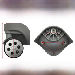 Universal Luggage Wheel Replacement Parts Quiet Universal Spinner Wheels Repair for Suitcase Password Box Shock Absorption