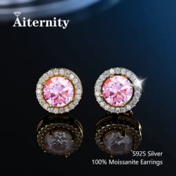 100% Moissanite S925 Sterling Silver Stud Earrings For Women And Men With 2 Certificates Pass Diamond Tester Pen Fine Jewelry