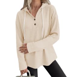 Casual Pullover Hoodie with V Neck Regular Length American and European Style Regular Sleeve Autumn Long Sleeve Women Hoodie
