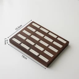 Walnut Wood Jewelry Display Stand Vintage Ring Earring Display Tray Velvet Lining for Jewelry Photography Shop Counter Display
