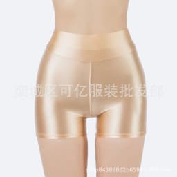 Shiny Glossy Smooth Shorts Plus Size Sexy Yoga Fitness Hot Slim Fashion Women Shorts 2025 New Fashion Sweet Oiliness ELS1