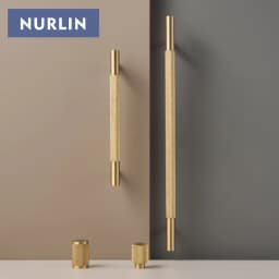 Nurlin Brass Diamond-cut Cross Knurl Pattern Gold Black Kitchen Cabinet Handles Wardrobe Pull T-bar Knobs 500mm Long Available