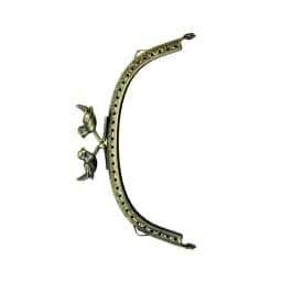 1 Piece 12.5 CM Arc Bird Bead Antique Bronze Metal Purse Frame Kiss Clasp DIY Bag Accessory