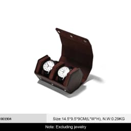 Oirlv Portable Watch Box Leather Watch Organizer Hexagon Watch Storage Box With Pillow Wristwatch Bag Birthday Gift Watch Case