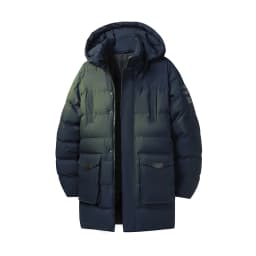 Mens Winter Plus Size Mid Length Cotton Padded Coat New Korean Style Casual Fashion Versatile Warm Loose Fit Outer Top For Male