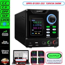 KUAIQU RS232/USB High Power Adjustable LAB Power Supply 1000V 800V 400V 300V 600V 30V 5A 10A Memory Storage,Output,Software PC