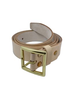 SauceZhan Italian Full-grain Leather Brass Buckle Cowskin Genuine Leather Belt Man Waist Belt Men H Belt Buckle