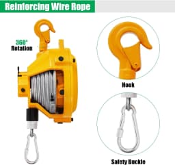 Spring Balancer 3~5kg(6.6~11lbs) Hanging Tool Spring Retractor 1.5m Wire Rope Hanging Holding Equipment