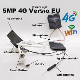 Camhi DIY 5MP 3G 4G SIM Lte IP Camera Module 5MP IMX335 1920P imx307 2MP Wireless MINI 4G Pin hole TF Card Slot Built-in MIC Mic
