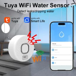 Tuya WiFi Water Leak Detector Smart Life App Flood Sensor High Decibel Alarm Kitchen Bathroom Overflow Leakage Remote Alert