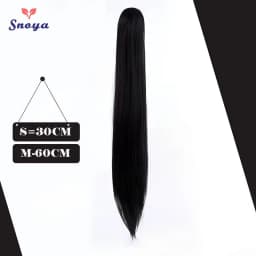 Snoya 60cm/30cm Synthetic Versatile Long Straight Claw Clip Ponytail Extensions for Ancient Costume Design Red Purple Pink Blue