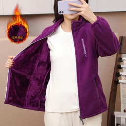 Y2k Green Clothes Autumn Winter Jacket Thicken Thin Sweatshirt Women Coat Coral Fleece-lined Zipper Casual Warm Windproof Cold
