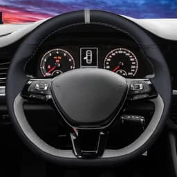 Customize DIY Suede Carbon Fiber Genuine Leather Car Steering Wheel Cover For Volkswagen Golf 7 Mk7 Passat B8 Car Interior