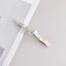 1PC Ladies Polychromatic Acetic Acid Tie One-Line Spring Clip Thin Hair Half Hair Special Holiday Gift Holiday