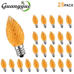 Multicolor C7 LED Light Bulbs 0.6W E12 Garden Decoration Night Lights Vintage Candle Lamps for C7 Outdoor String Lights