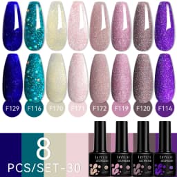 LILYCUTE 12PCs 7ml Nude Brown Red Nail Gel Polish Set Semi Permanent UV Gel For Nail Art Manicure Soak Off Gel Nail Polish Kit