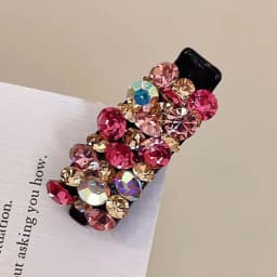 Exquisite Rhinestone Hair Clip Small Size Acetate Duckbill Hairpin For Women Girls Bangs Ponytail Holder Daily Headwear