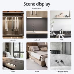 10/20/30/40/50CM Under Cabinet Led Light Sensor Movement Rechargeable Wireless Led Lamp Night Light Cupboard Bedroom Wardrobe