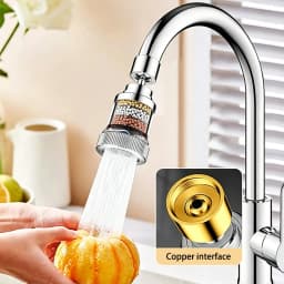 360° Rotation Kitchen Faucet Extender Anti-Splash Aerator Pressurized Water Filter Nozzle for Water Purification Saving Water
