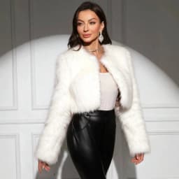 Short Coat Women Faux Fur Fox Coats Jackets Casual Coat Thick Warm Y2k Streetwear Jacket Elegant Work Outerwear Autumn Winter