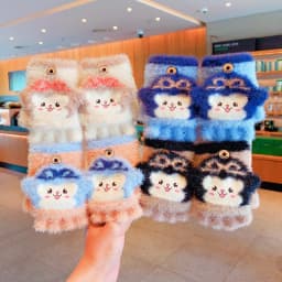 Cute Toddler Winter Plush 2‑in‑1 Flip‑Top Mittens Snap Button Animal Cold-proof Hand Warm Gloves For Boys Girls Children Gift