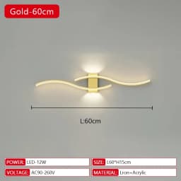 Long Strip LED Wall Lamp Modern Remote Control Dimming Living Roomdecor Wall Lamp Background Bedroom Bedside Home LED Lighting