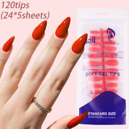 150Pcs/set White French Gel Nail Tips Medium Almond Nude Pink Press On Nail French Tips Matte/Glossy Frosted Soft Gel Nail Tips