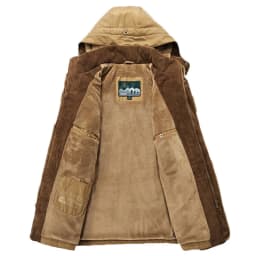 Men's Winter Jacket Parka Plus Velvet Thick Multi Pocket Jackets Solid Parkas Male Plus Size Windproof Fleece Warm Thick Coats