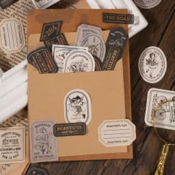 Mr. Paper Light Retro Label Box Stickers Writable Sealing Sticker Decoration Handbook Stickers Aesthetic Stationery 40pcs/box