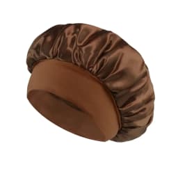 Satin Bonnets Night Sleeping Cap Large Elastic Wide Soft Band Colorful Silk Hat for Curly Hair Care Beauty Makeup for Women