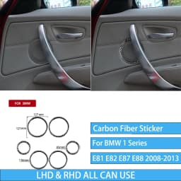 For BMW E81 E82 E87 E88 1 Series Interior Accessories 2008-2013 Gear Shift Knob Dashboard AC Outlet Carbon Fiber Cover Stickers