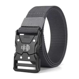 Red Ears Plastic Buckle Tactical Belt Men'S Multifunctional Military Fan Canvas Belt Outdoor Faux Nylon Training Waist Belt