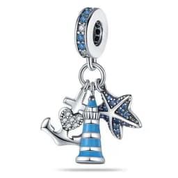 Romantic Tower & Love Lock Key Charms Beads Fit DIY 925Sterling Silver Bracelet Necklace Women Birthday Anniversary Jewelry Gift
