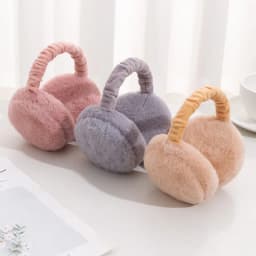 Soft Plush Ear Warmer Winter Warm for Women Men Fashion Solid Color Ear Flap Outdoor Cold Protection EarMuffs Ear Cover