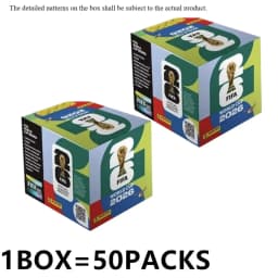 Panini 2026 FIFA World Cup Sticker Sealed Box 50 Packs Estimated 350 Collectible Soccer Player Blind Stickers For Fan Collection