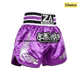 Pink Gradient Muay Thai Shorts Shiny Satin Elastic Waist Boxing Trunks Lightweight MMA Kickboxing Sparring Pants Men Women Kids