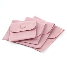 Eco-Friendly Thickened Soft Snap Velvet Jewelry Pouch Earring Ring Anti-Scratch Gift Bag for Jewelry Store Retail Packaging