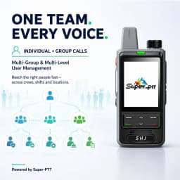 SHJ S560 4G LTE PoC Walkie Talkie Two Way Radio, Lifetime Free SIM & Super-PTT, 5000km PTT Group Call, 2.4in HD Screen USB-C SOS