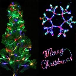 New LED Christmas Garland String Lights Outdoor 8 Modes 10/20/30M Rope Tube Fairy Garden Lights for Party Wedding Holiday Decor