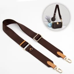 Customized Luxury Adjustable Canvas Shoulder Bag Straps Crossbody Coin Purse Metal Button Handbag Strap Women Brand Bag Strap