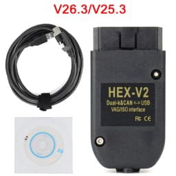Newest 26.9 26.3 V25.3 HEX V2 OBD2 Diagnostic Cable Multi-Language VAG Scanner Tool for VAG HEX V2 for VW Audi Skoda Car