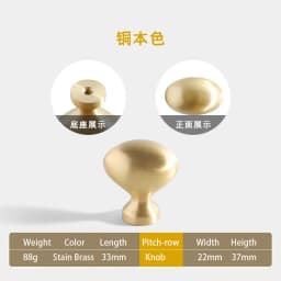 Pure Copper French Gold Wardrobe Handle Solid  Brass Cabinet Door Handle American Cabinet Door Drawer Gold Handle Brass