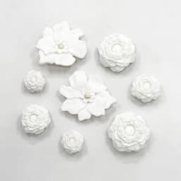 Cute Shoe Charms Set DIY Flower Hole Shoe Buckle Shoes Accessories 3D Flower Bouquet Bone White Hole Shoe Decorations For Women