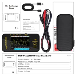 BSIDE 10MHz Bandwidth Handheld Oscilloscope 3.2 Inch Color Screen Real-Time Waveform Display Home Repair For School Labs