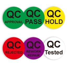 500Pcs QC PASS Adhesive Labels Factory QC Sticker QC Quality Inspection Sticker 1inch Round Seal Stickers Business Supplies